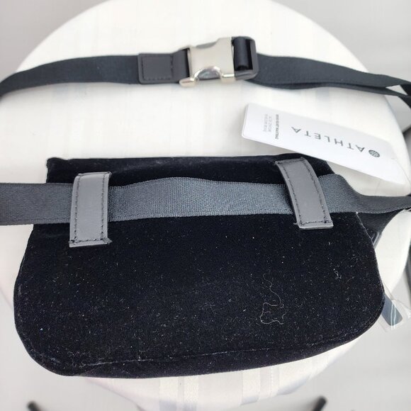 ATHLETA Women's Black Revive Velvet Waistbag New - Picture 7 of 9